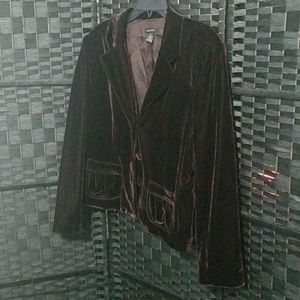 Susan Lewis XL Brown Velvet Blazer